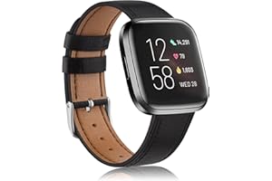 Vancle Kompatibel für Fitbit Versa 2 Armband/Fitbit Versa Armband, Weiches Leder Ersatzarmband für Fitbit Versa/Fitbit Versa 2 Damen Herren
