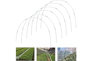 GGOUPTY Greenhouse Hoops for Raised Beds 30 Pcs 17 Inches Detachable Fiberglass Support Hoops Frame Grow Tunnel Garden Hoops for Garden Fabric