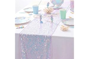 Glitzer Pailletten Bordduk 30*275cm Återanvändbart bordsband för festdekoration, födelsedagsfest, bröllopsbord, juldekoration