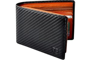 BIAL Mens Wallet, RFID Blocking, Flip, Slim Bifold, 2 ID Window Wallet, Superfine Fiber PU Synthetic Leather