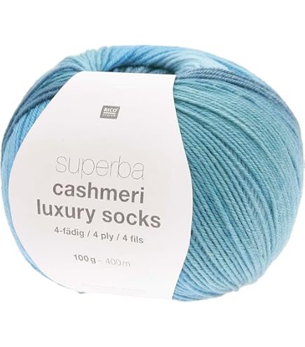 Ferner Wolle Sockengarn 4-fach - Mit Baumwolle & Farbverlauf | 100g Knäuel | 420m Lauflänge