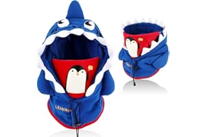 AYPOW Passamontagna Invernale in Pile Termico Bambini 2-12Anni, Maschera da Sci Multifunzionale Antivento Regolabile, Berretti Cappello in Pile Caldo Cappuccio Scaldacollo Sciarpa per Ragazzi Ragazze