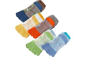 Camidy Calcetines de 5 Pares para Niños Calcetines de Cinco Dedos para Niños Calcetines de Algodón Transpirables para El Ejercicio Deportivo
