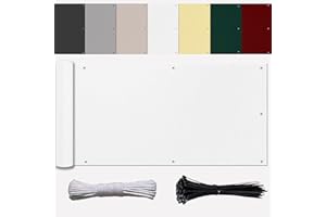 Ufamiluk Brise Vue Blanc sur Mesure UV Résistant Imperméable 95% Solaire Cacher Le Balcon pour Jardin Terrasse Balcon Patio 1m50 de Hauteur 150x200cm