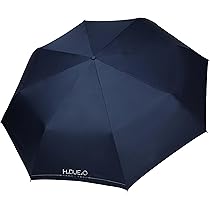 H.DUE.O Ombrello Tascabile Pieghevole - Mini Da Viaggio, Antivento, Alluminio, Cupola 98 Cm, 295 G, Asciugatura Rapida - Foto 3