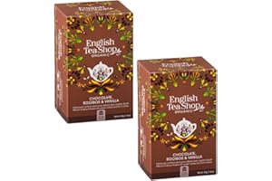 GENERICO English Tea Shop® | Tisana BIO Rooibos, Cioccolato e Vaniglia Senza Caffeina | Rooibos Aroma Cacao & Vaniglia Infuso - 2 x 20 Bustine (80 Gr)