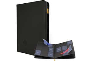 Card Guardian 9 Pocket Card Binder with Zipper – Holds 360 Cards, Side Loading Trading Card Binder for TCG & Football, Premium Card Collection (Black)