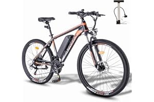 Fafrees Bicicleta Eléctrica, 26 Pulgadas Bicicleta Eléctrica Montaña para Hombre, 36V/13Ah Batería E-Bike, 250W Bicicleta Eléctrica Urbana para Mujer, 26 Hailong One, Negro