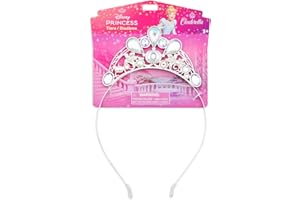 Disney Store Official - Cinderella - Diadem für Kinder - Kostüm-Accessoire mit silberfarbener Oberfläche, bunten Strasssteinen und Blumenfiligran