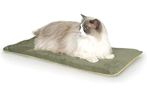 K&H PET PRODUCTS Rosewood Thermo-Kitty Mat, 25-inch/ 63 cm, Sage