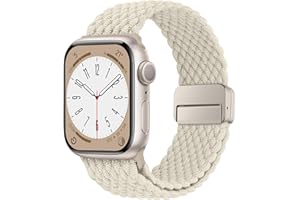 HITZEE Kompatibel mit Apple Watch Armband 49/46/45/44/42/41/40/38mm, Geflochten Band mit Magnetisch Schließe Entworfen für Apple Watch Ultra 2 Serie 10 9 8 7 SE 6 5 4 (38/40/41/42, Polarstern)