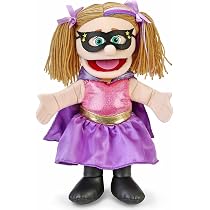 Marionnette à Main Superhero – Peach Boy 40 Cm – Marionnette éducative à Bouche Mobile – Dès 3 Ans