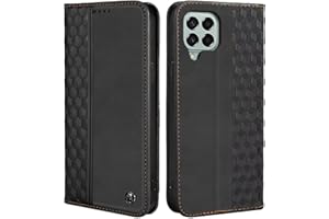 CXTCASE Funda Samsung Galaxy M33 5G, Funda Tapa Libro Movil Carcasa PU Cuero para Samsung Galaxy M33 5G, Tipo Libro Flip Wallet Case, Negro
