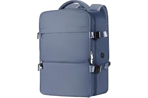 WOUIYO Mochila Viaje Cabina Avion 40x20x25, Mochila Cabina para Ryanair 20L Maleta 40x20x25 Bolsa de Viaje Ryanair, Equipaje de Mano con Orificio De Carga Y Bolsillo Antirrobo