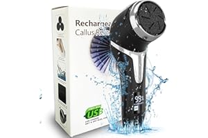 VUSOSET Electric Callus Remover for Feet (with Dander Vacuum), Portable Pedicure Kit Foot File Callus Remover, Rechargeable Waterproof Foot File for Foot Care Deadskin Remover with 3Head&LCD Display