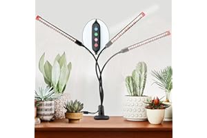 ‎FECIDA FECiDA 27W Clip Pflanzenlampe 3000 Lumen, Vollspektrum Pflanzenlampe mit Zeitschaltuhr für Zimmerpflanzen, Grow Light mit High PPFD Wachstumslampen für Blumen, Gemüse, Hydroponik mit Timer 4,8,12 Hr
