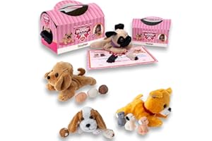 #sbabam, Mammy Dog Surprise New Edition, Giochi per Bambini da Edicola, Peluche Cane, Piccoli Pupazzi con Mini Cuccioli, Pupazzo Gioco per Bambino, Regalo Bambini Pupazzetti Animali, Pack 2 Pezzi