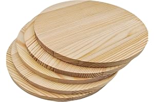 ANKTILY 5 piezas de placa circular de pino, 20x1 cm de placas redondas de madera en blanco sin terminar para proyectos de manualidades, grabado, sinterización, pintura