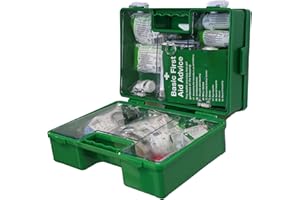 EVAQ8 British Standard Compliant UK Work First Aid Kit in Deluxe Box for Office Environments