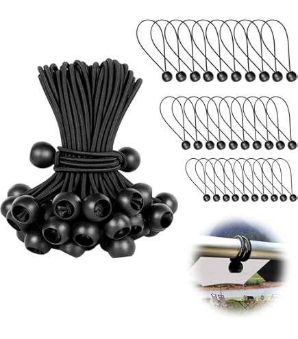 Lot De 30 Tendeurs Caoutchouc Avec Crochets 10 Cm - Pour Voile D'ombrage, Bâche, Camping, Vélo - 6