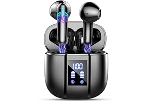 Renimer Kopfhörer Kabellos Bluetooth 5.3, Bluetooth Kopfhörer In Ear mit 4 ENC Noise Cancelling Mic, IP7 Wasserdicht Wireless Kopfhörer, 48H Immersiver Deep Bass Earbuds, Digitale LED-Anzeige Ohrhörer