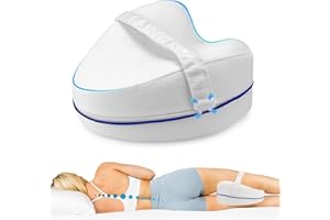 Perffi Kniekissen für Seitenschläfer I Orthopädisches Bein-Kissen für schmerzfreien Schlaf I Ergonomisches Lagerungskissen aus visco-elastischem Memory-Schaum I atmungsaktiver Bezug, (White)