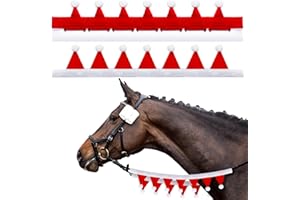 Abbylike 2 Pcs Christmas Rein Covers for Xmas Holiday Horse Costume Accessories