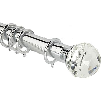 No Rings Satin Steel Abc Decor Eyelet Curtain Pole 250cm 28mm