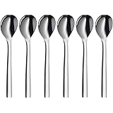 WMF Nuova Eierlöffel Set, 6-teilig, spülmaschinengeeignet, L 12 cm, Cromargan Edelstahl poliert