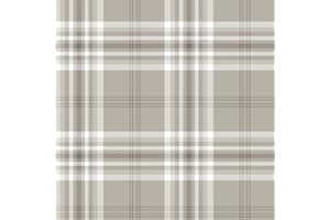 Catherine Lansfield Kelso Papier peint à carreaux Naturel