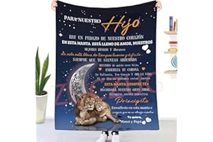 ZUCZUG Manta para Cama Personalizado Regalos para Nuestro Hijo Desde Mamá y Papá, Manta De Franela, El ánimo Y El Amor Positivos De Padres para Nuestro Hijo