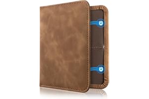 CoBak Custodia per libretto di immatricolazione auto e supporto assicurativo – Chiusura magnetica organizer per auto per il vano portaoggetti, tasca per accessori per documenti importanti, marrone