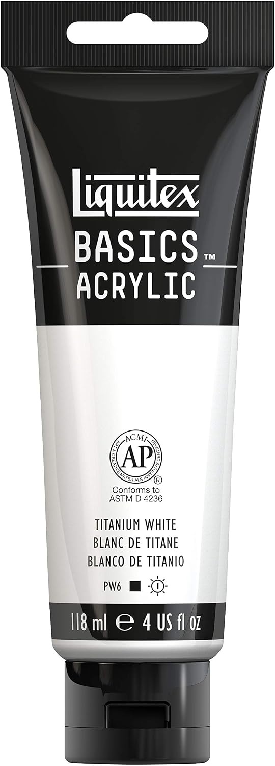 Liquitex Basic Acrylic - Tubo de Pintura Acrílica, 118 ML, Blanco (Blanco De Titanio)