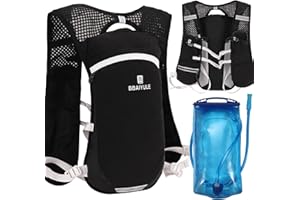 BBAIYULE Running Vest Backpack,Hydration Backpack Water Backpack Hydration Vest,Lightweight Trail Running Backpack 5.5L,Daypack for Hiking Cycling Marathon Women Men (With Hydration bladder)