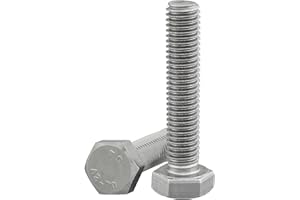 DSM-VERBINDUNGSTECHNIK Vite a testa esagonale a norma DIN 933/ISO 4017, in acciaio inox A2, V2A, filettatura completa, viti per macchina (25 pezzi, M8 x 60 mm)