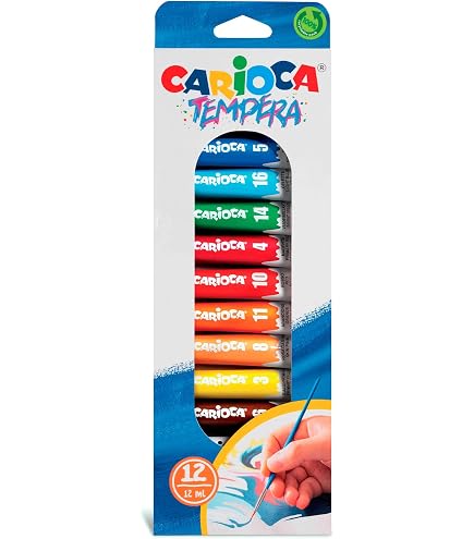 CARIOCA Tempera Verde Chiaro 500ml – Superlavabile E Perfetta Per Scuola E Creatività