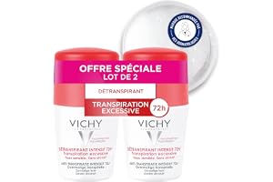 Vichy, Déodorant Détranspirant Intensif 72H Roll-on, Transpiration Excessive, Adapté aux Peaux Sensibles