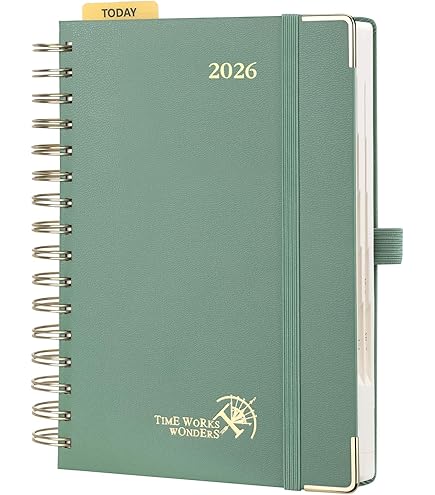 Finocam Agenda à Spirale 2026 1 Jour Par Page | Janvier à Décembre (12 Mois