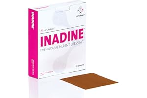 SYSTAGENIX Inadine Iodine Non-Adherent Dressings 9.5cm x 9.5cm (x10)