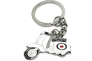 MAINLY METAL Metal Enamel Keyring Lambretta Scooter MOD Target Roundel