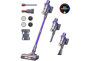 ‎BUTURE PRO Buture Pro 450W 38KPA Akku Staubsauger, Staubsauger kabellos mit intelligentem Auto Modus, Farb Touchscreen, bis zu 55 MIN, Anti-Tangle Kabelloser Staubsauger für zu Hause, Akkusauger für Tierhaare