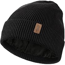 Corn Cob Pattern Beanie Hat - Knit Winter Cap For Men & Women (Black, One Size)