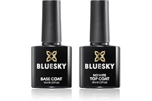 Żel UV LED BLUESKY - Warstwa wykończeniowa (BLUESKY No Wipe Top- & Płaszcz bazowy (2x 10 ml))
