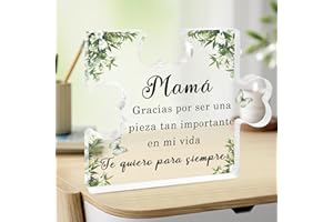 XIOABRE Regalo Madre Regalos Dia De La Madre Regalo para Madre Regalos Mama Regalos Madre Placa Acrílica En Forma De Puzzle Regalo para Mama Cumpleaños Regalos para Madres Cumpleaños Navidad
