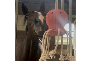 Ruggles Horse Stable Toy | Boredom buster for horse pony donkey | Equine stress relief toy - Olga Octopus (Pink)