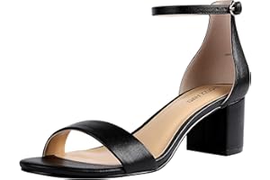 PIZZ ANNU Sandalen Damen mit Absatz Bequem Sandaletten Sommer Elegant Sommerschuhe Klassische Blockabsatz Schuhe EU 36-42 Schmal