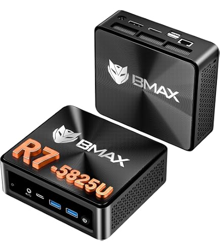 BMAX Mini PC, AMD Ryzen 7 5700U (8C/16T, hasta 4,3 GHz), 16 GB