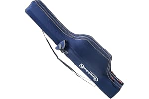 Sougayilang Bolsa plegable portátil para caña de pescar, almacenamiento de aparejos de gran capacidad de 3 capas, 135/165 cm, Azul-135 cm, 135 cm, moderno