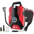 Compressore Aria Portatile YOHOOLYO 150PSI - Manometro Digitale LCD, Luci LED, Per Auto, Bici, Moto E Palloni
