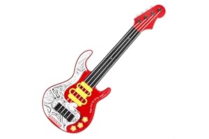 COLORBABY Bontempi Guitarra eléctrica Infantil, 51 cm, Incluye melodías y Sonidos, Luces de Colores, Púa, Cuerdas Metal, Instrumentos Musicales, Apagado automático, Juguete para niños 3 años (47904)